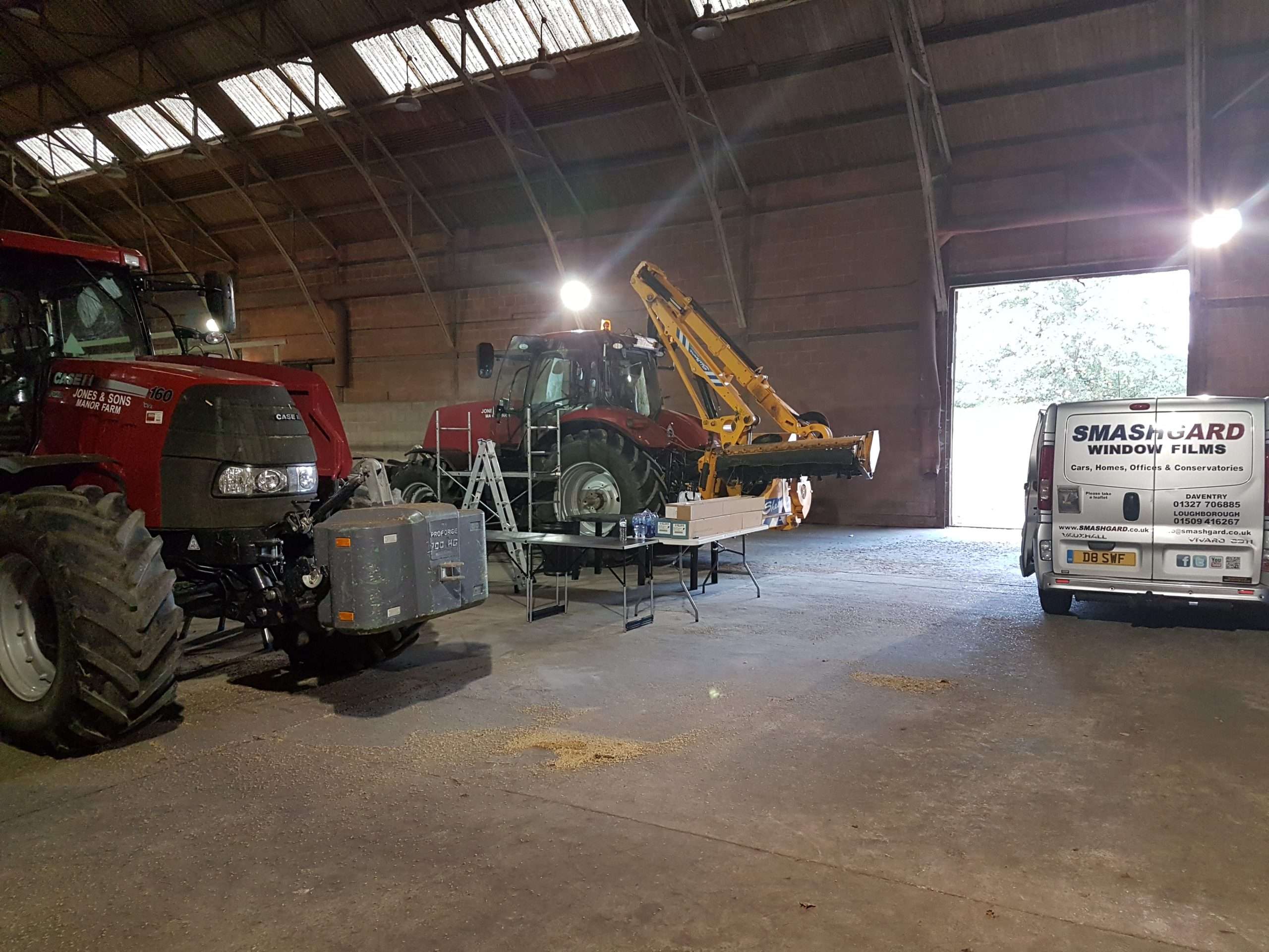 2 Tractors in Leicestershire installed with Smashgard window film