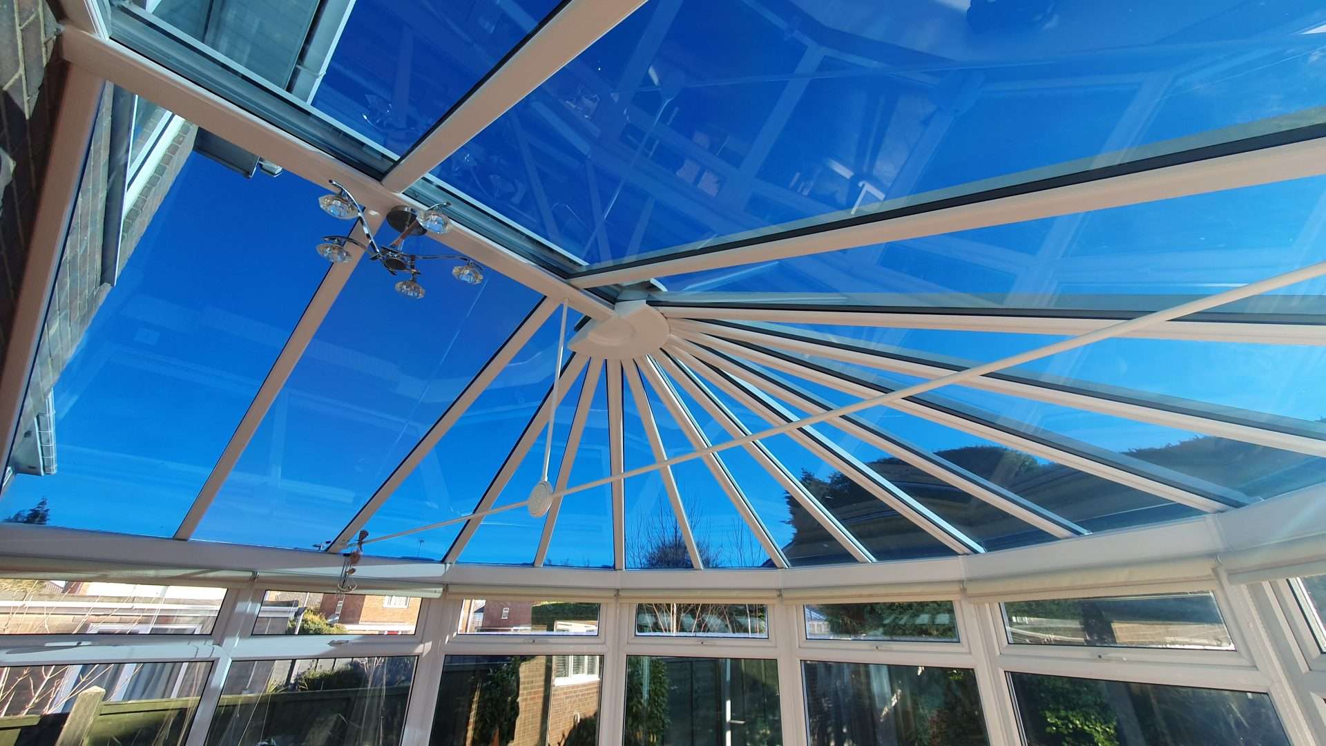 Glass conservatory roof film